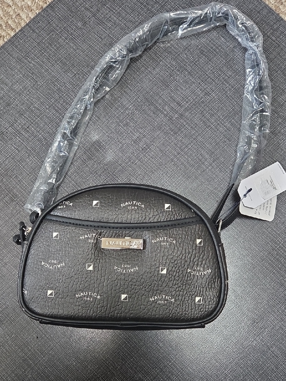 Nautica Dome Shape Crossbody Purse Black